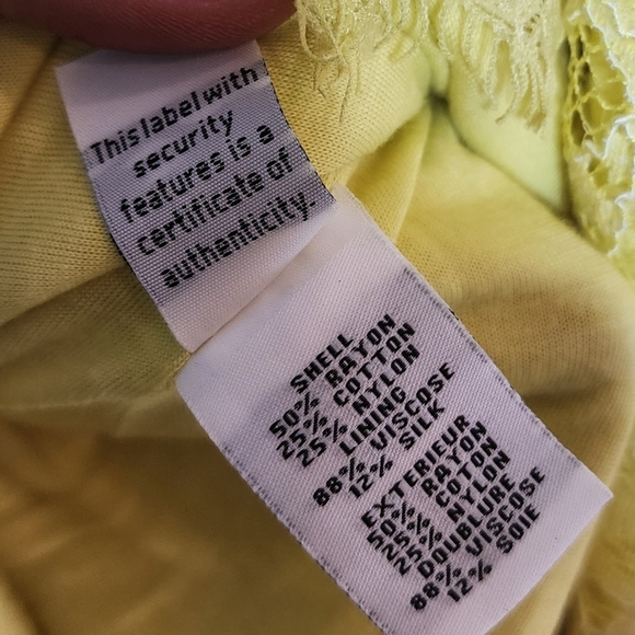 NWT Diane Von Furstenberg yellow lace Wanda Mini dress.  Size 8 - Picture 10 of 16